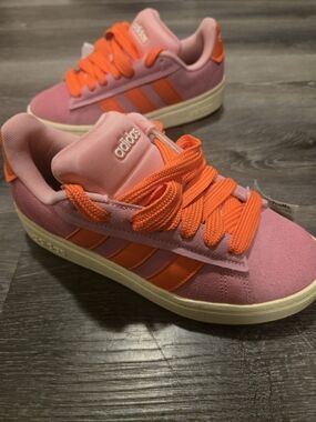 Adidas Pink & Orange Womens Size 7/and 5.5 Youth NEW